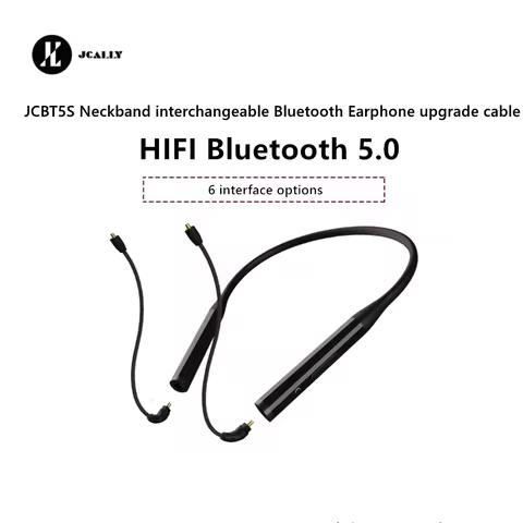 JCALLY JCBT5S IPX7 Bluetooth 5.0 Module Earphone Upgrade Cable 2Pin 0.78mm/QDC/MMCX for KZ ZSN PRO Z