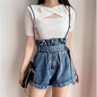 Jumpsuit SARRA (J8-516) | Korean Style Women's Denim Jeans Jumpsuit