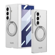 New For Samsung Z Fold7 Casing Fold7 With HD Tempered Glass Rotating Stand Phone Case