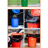 Oversized Garbage Bag, Thickened Black, PE Material, 30L 60L Bin Use, 50 Pieces a Pack, Flat Garbage