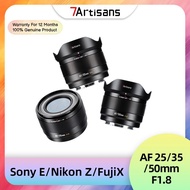 7Artisans 25mm 35mm 50mm F1.8 Lite AF Auto Focus APS-C Large Aperture Cameras Lens For Sony E Fuji X