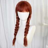 STAR Wednesday Addams Cosplay Wig Agnes Girls Brown Long Hairs Wig Braided Synthetic P4e2