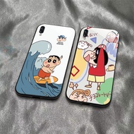 Crayon Shin Tempered glass case vivo s1 pro X70 V11i V15 V20 Y15 Y17 Y20 Y50 Y72 Premium glass case