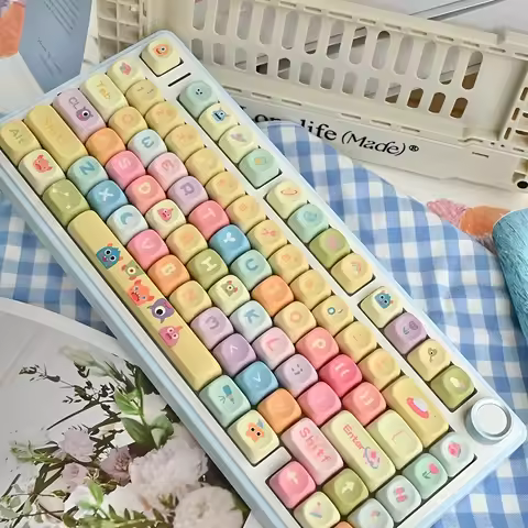 MOA Keycaps PBT 133 Keys Graffiti Monster Cute Candy for 60/64/84/98/108 Gaming Mechanical Keyboard 
