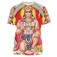 3D Hindu God Shiva Printed Ganesha Graphic T Shirt  Hanuman Casual Men T-shirts Vintage Tops 90s Aes