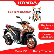 HONDA Vario 150 Full Body Cover Set Tanam Sticker Stripe Strike Coverset Bodyset Body Frame Color Pa