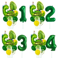 10pcs Cute Birthday Dinosaur Number Balloon Set Baby Birthday Party Decoration Kindergarten Decor