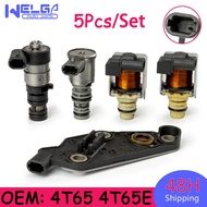 5Pcs/Set 4T65 4T65E 4T65-E Transmission Solenoid Kit Valve Body Solenoid Set EPC Shift TCC For Buick