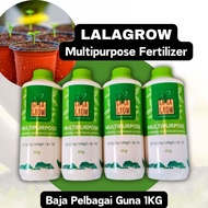 Lalagrow MULTIPURPOSE Baja Pelbagai 1KG Fertilizer Durian Bunga Pokok Hiasan Sayur Buah Kimia