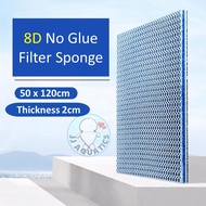 🔥READY STOCK🔥 Aquarium New Upgrade 8D Filter Sponge Aquarium Fish Tank Filter Cotton No Glue Bio Spo