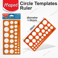 MAPED CIRCLE TEMPLATES RULER