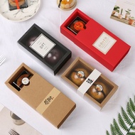 月餅 包裝盒 月饼盒 Simple 80g 2Pcs Pack Mid-Autumn Snowskin Mooncake Packaging Box Transparent Frosted Egg Y