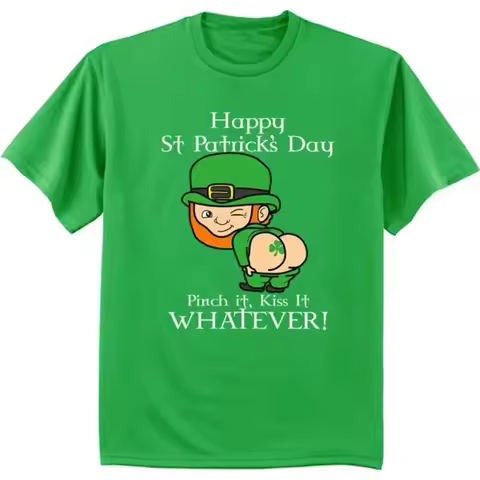 T-shirt Funny St. Patricks Day Irish Drinking Leprechaun Kiss Me