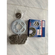 Suzuki revo shogun xbike chain sprocket set (Axelo clutchless) lotus 100 pieces, sprocket 35, sprock