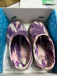 Native紫色渲染兒童鞋洞洞鞋