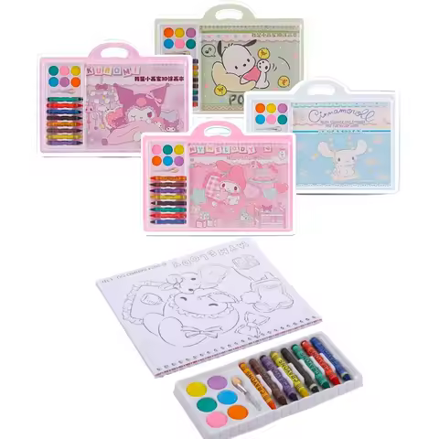 1pc Fun 3D Drawing Notebook Cute Cartoon My Melody Kuromi Cinnamoroll Drawing Notebook Cute Cartoon