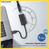 USB-C Gigabit Ethernet Adapter Wavlink Ethernet Adapter USB Type-C to 10/100/1000Mbps Network RJ45 L