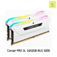 แรม Corsair Vengeance RGB PRO SL 32GB (2 x 16GB) bus 3200 สีขาว ประกันตลอดอายุการใช้งาน(RAM Corsair 
