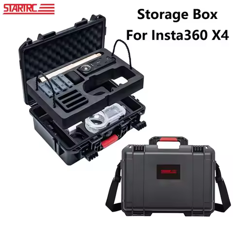 STARTRC Dive Storage Case for Insta360 X4 Camera Accessories Carrying Case 2 Layers Hard Case Waterp