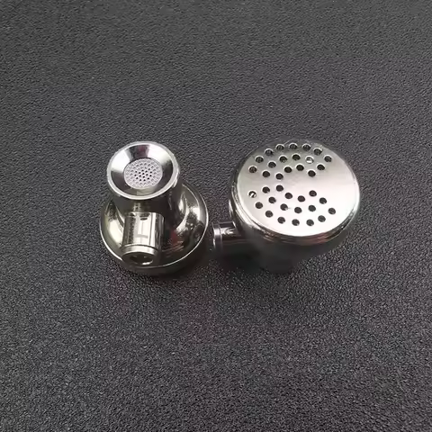 1 Pair 14.8mm Flat Head Earbuds Shell Pure Copper Metal Earbuds Shell With MMCX socket Earphone Hous