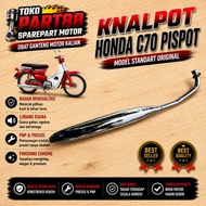 PREMIUM knalpot HONDA C70 Standard Potty ChromeOriginal PNP C70 C50 C700 Astrea 70 Crisp Sound like 