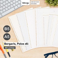 Wengu Loose leaf Ivory white binder paper A5/ B5 60 sheets 80gsm