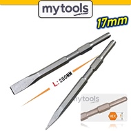 17mm DCA concrete chisel, 17x280mm hexagonal tail chisel, DCA chisel, pointed chisel, flat chisel
