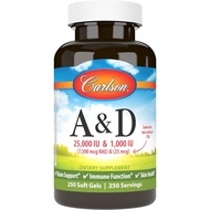 Carlson - A & D, 25000 IU (7500 mcg RAE) Vitamin A, 1000 IU (25 mcg) Vitamin D, Vision Support, Skin