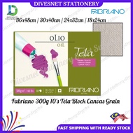 Fabriano 300g 10s Tela Block Canvas Grain | 36x48cm / 30x40cm / 24x32cm / 18x24cm