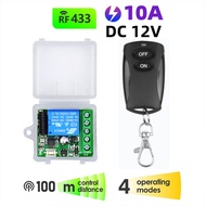 433Mhz Universal Wireless Remote Control Switch DC 12V 1CH Relay Receiver Module and RF Transmitter 