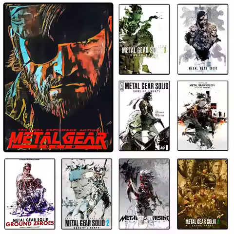 Game Metal Gear Solid Solid Fashion Poster art Canvas Prints Painting Wall Art Pictures for Living R