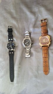 浪琴 42mm Longines zulu time, tudor blackbay, Romago 輪盤錶，
