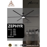 66/76/86/100in Matte Black ZEPHYR LED DC Motor Ceiling Fan