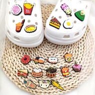 Cartoon Dumpling Donut Shoes Accessories for Crocs Jibbitz Sandwich Food Jibitz Charm Cake Fries Jibits Crocks for Men Shoe Charms Pins Decoration