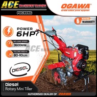 [ 100% Original ]OGAWA Diesel Engine Tiller OMT-1100/W/ 6HP Heavy Duty Mini Tilling Machine