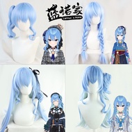in stock Freeman VTuber Hosimati Suisei Cosplay Wig Hololive Youtuber Hoshimachi Suisei Suisui Blue 