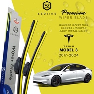 EZDRIVE Nano Coating Silicone Wiper Blade for Tesla Model 3 Model Y Rubber Soft Wiper