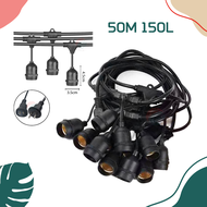 สายไฟห้อย สายไฟระย้า สายไฟพร้อมขั้วE27 สายไฟขั้วห้อย ไฟตกแต่ง ปีใหม่ ไฟปิงปอง 5เมตร 50เมตร 100เมตร 1