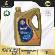 GULF Racing 5W-50 (4L) - Superior Performance Fully Synthetic Motor Oil (5W50) Minyak Hitam Kereta