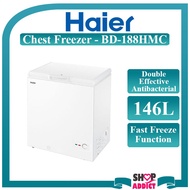 Haier 146L Chest Freezer Peti Beku Antibacterial Chest Freezer Fridge BD-188HMC