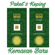 (Bisa COD) Emas Mini gold 0025 gr (paket 2 pcs) logam mulia bisa tukar menjadi Antam