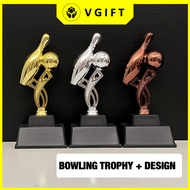 [Bowling Trophy] Bowling Trophy Award Sport Trophy. Trophy Award Piala Pusingan Bowling Piala Boling