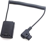 FocusFoto Full Decoded NP-FZ100 Dummy Battery with D-tap Coiled Cable Power Adapter for Sony A6600 A