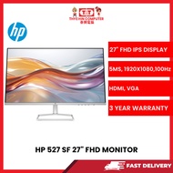 HP 527 SF 27" FHD 1920*1080 100GHZ (VGA,2* HDMI) 3YRS 300NITS 1500:1  FLAT  MONITOR