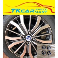 [READY STOCK] WHEEL CENTRE CAP [ JF ] EMBLEM STICKER DECALS [4 PCS]