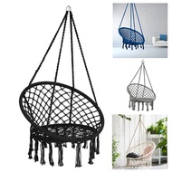 Ready Stock Swing Chair Nordic Style Rope Egg Chair Hammock Swinging Adult Hanging Chair Round Black