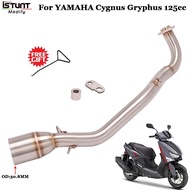 Motorcycle Exhaust Escape Stainless Steel Link Tube Front Link Pipe For YAMAHA Cygnus Gryphus 125cc Full Systems Modifie