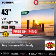 [FREE SHIPPING] Toshiba  43" FULL HD BASIC / SMART LED TV 43v31MP /45V35RP - BordLess Design