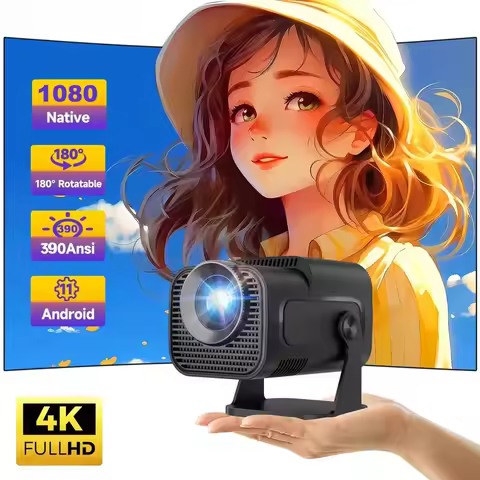Brand New HY320 Projector Android 11 390ANSI HD 4K Native 1080P Dual Wifi6 BT5.0 Cinema level Portab