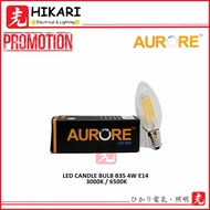 [CLEARANCE] AURORE 4W E14 LED Edison CANDLE Bulb B35 40W Filament Bulb Mentol Lampu Designer Design 
